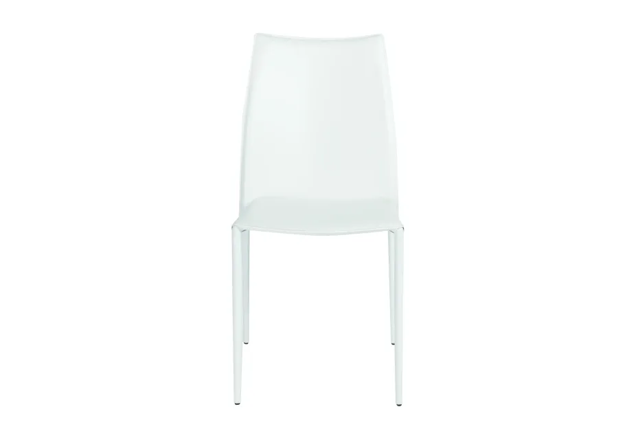 Dalia Stacking Side Chair in White - Set of 2