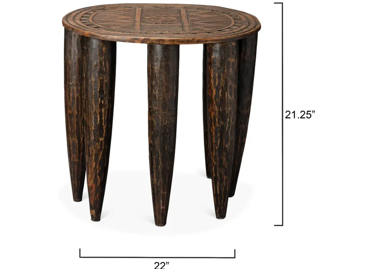 Naga Mango Wood Stool, Brown