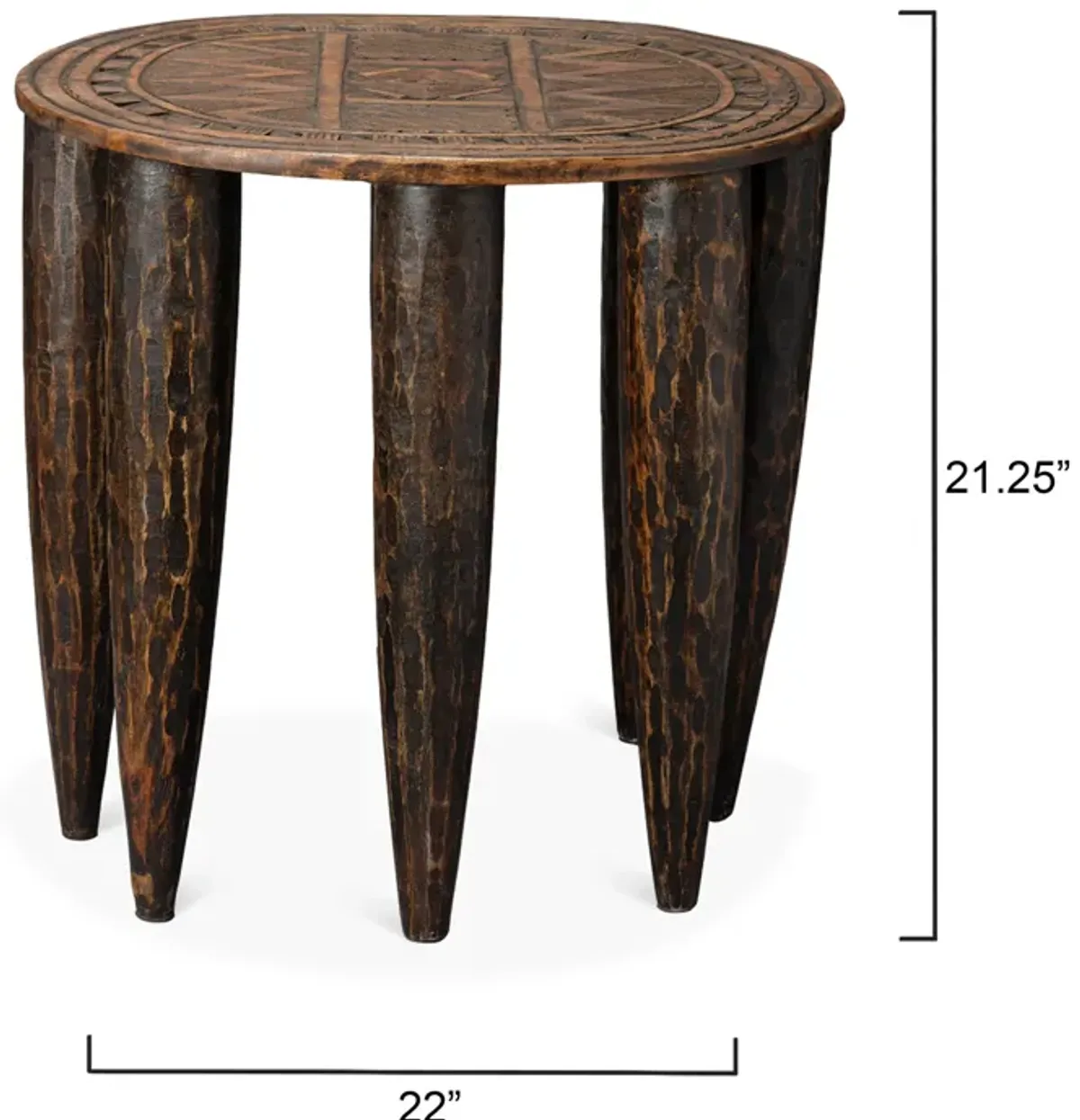 Naga Mango Wood Stool, Brown