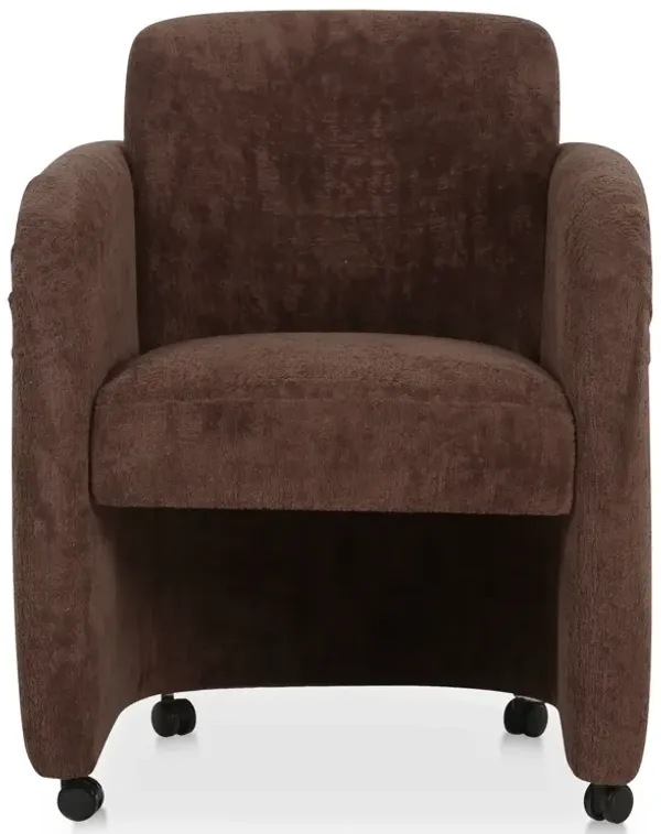 Mesto Rolling Dining Chair Dark Brown