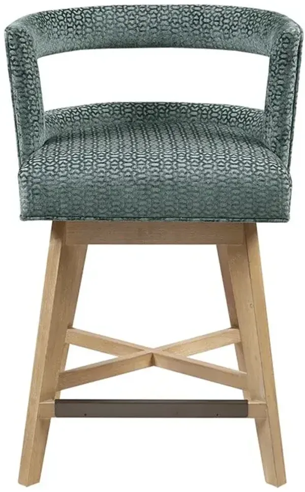 Madison Park Glenwood Grey Swivel Counter Stool