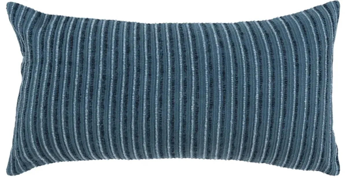 Stripe Patterned Solid Dark Teal  Pillow