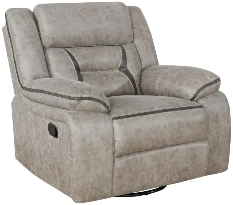 Greer Upholstered Tufted Back Glider Recliner