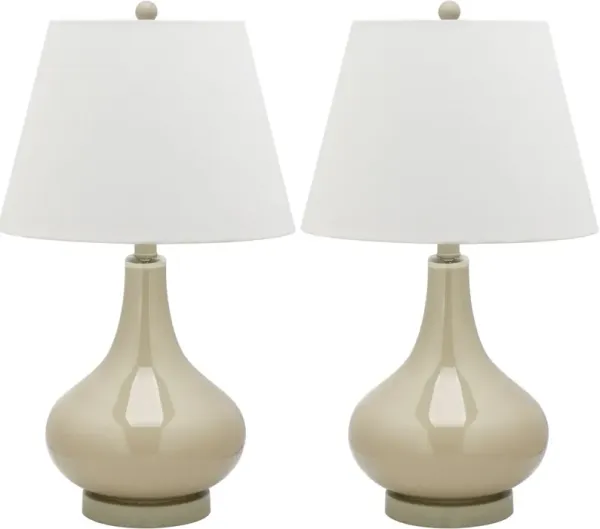 Amy 24-Inch H Gourd Glass Lamp - Set of 2