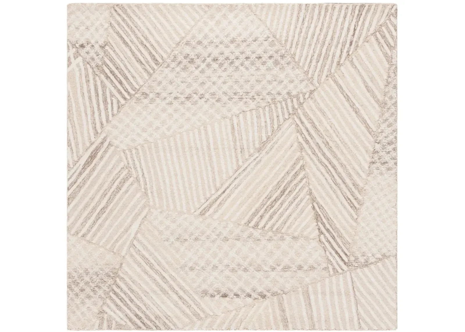 ABSTRACT 929 IVORY  6' x 6' Square Square Rug