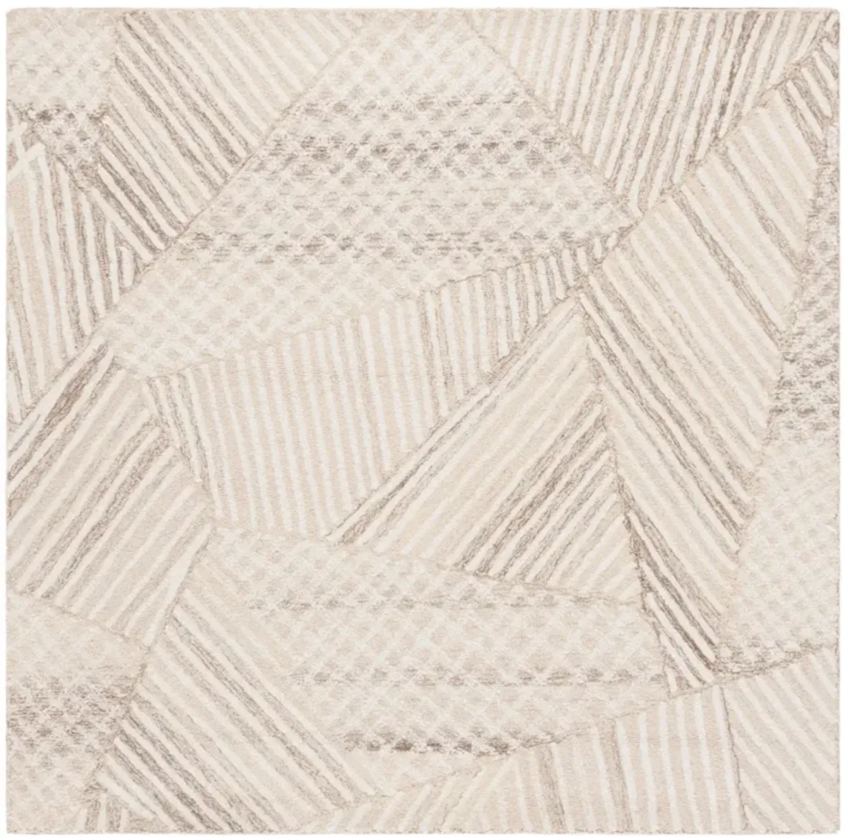 ABSTRACT 929 IVORY  6' x 6' Square Square Rug