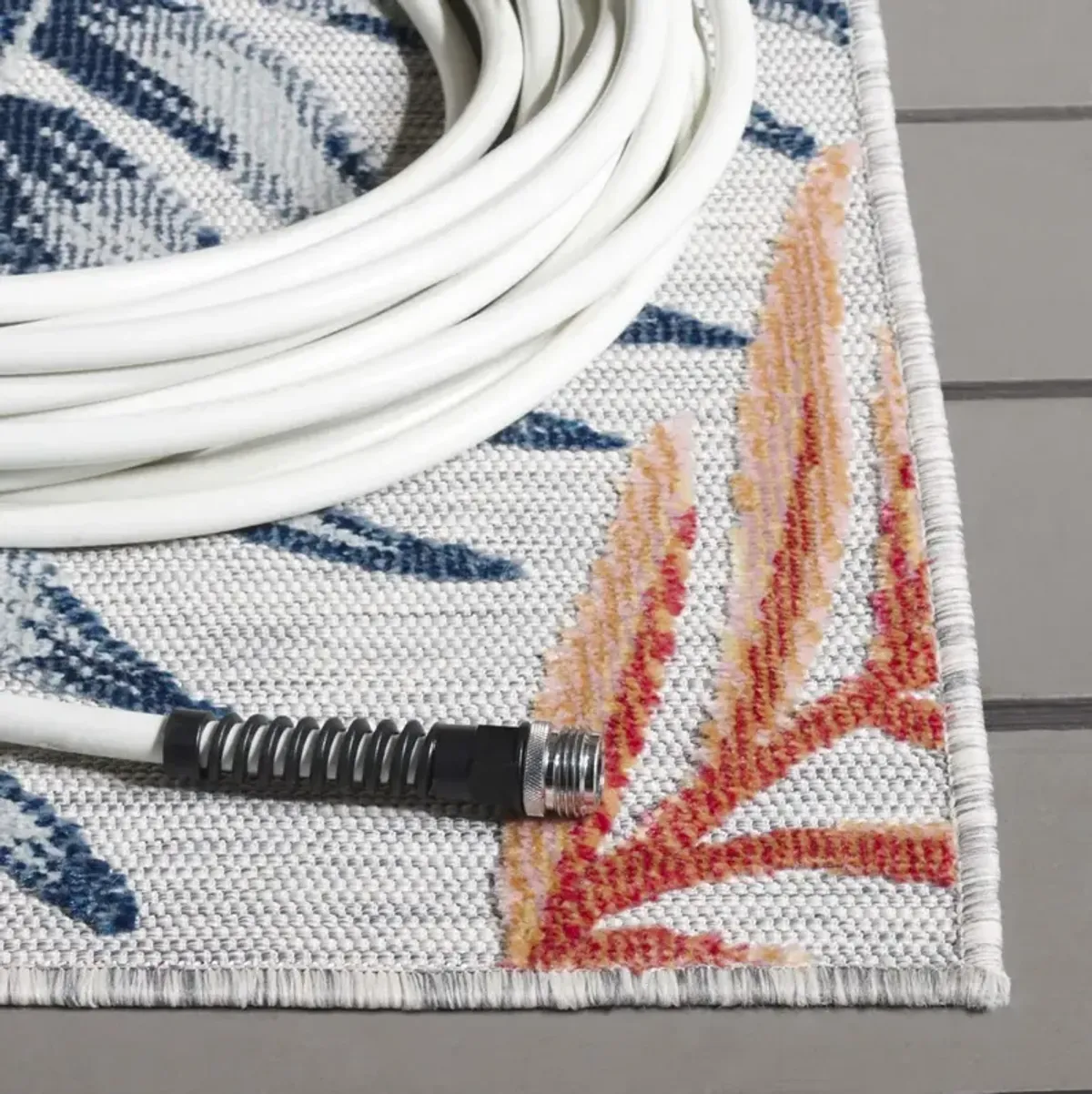 CABANA 458 GREY  2' x 10' Runner Rug