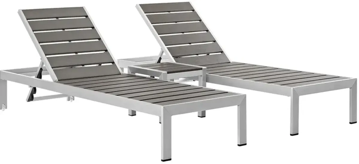 Shore 3 Piece Outdoor Patio Aluminum Set