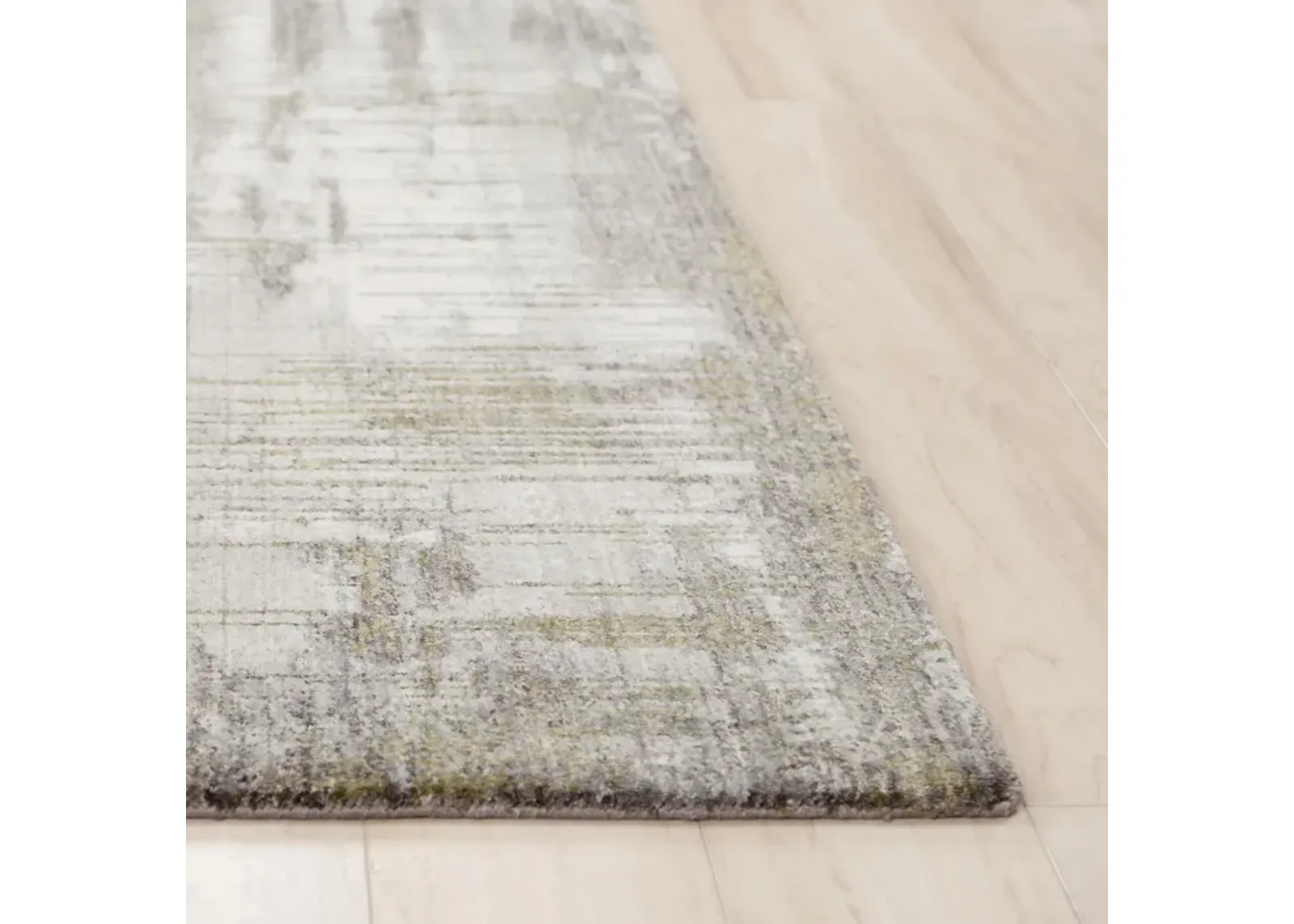 Anatolia Gray Abstract Recycled Polyester 2'6" x 8' Runner Rug