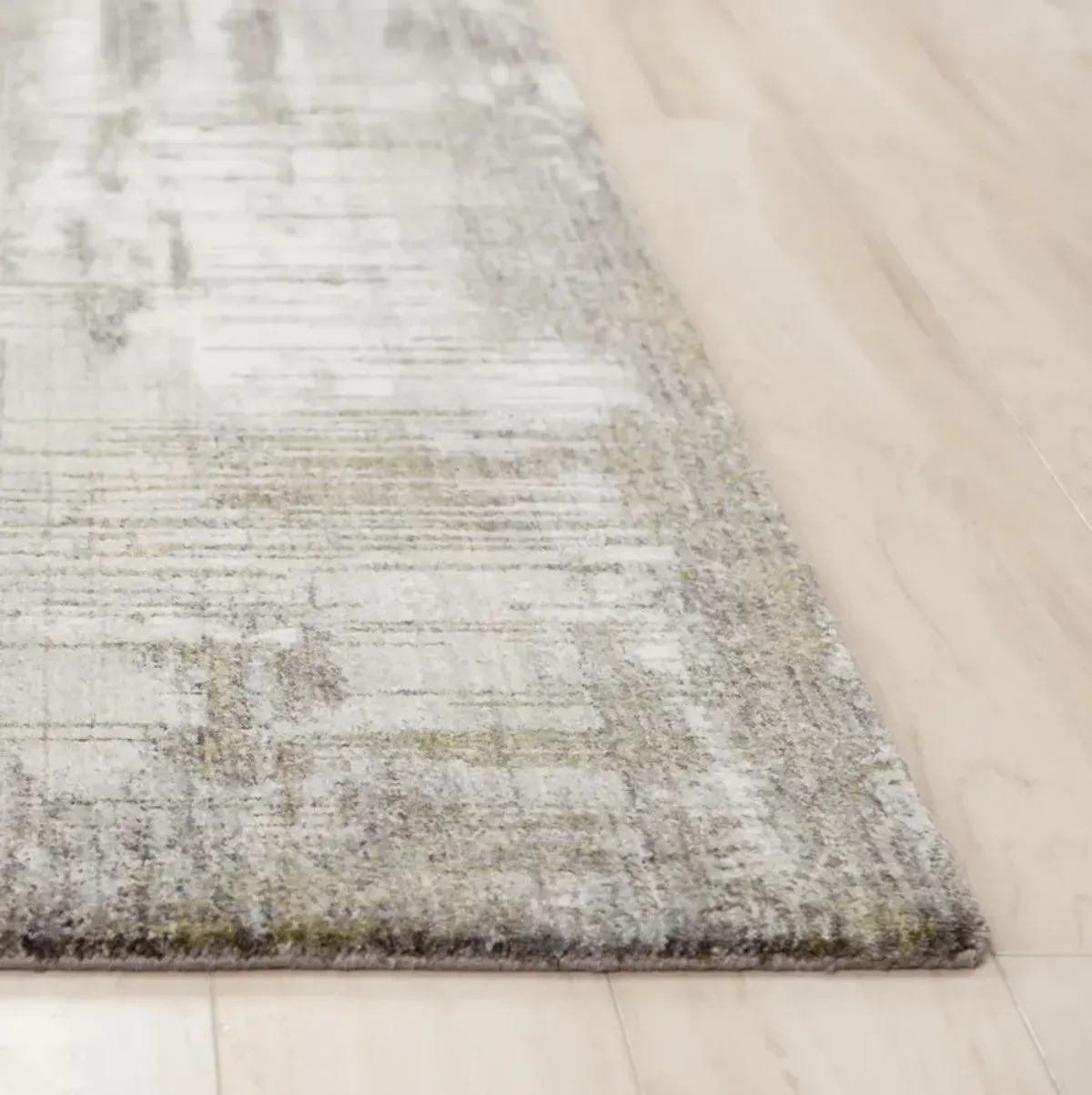 Anatolia Gray Abstract Recycled Polyester 2'6" x 8' Runner Rug