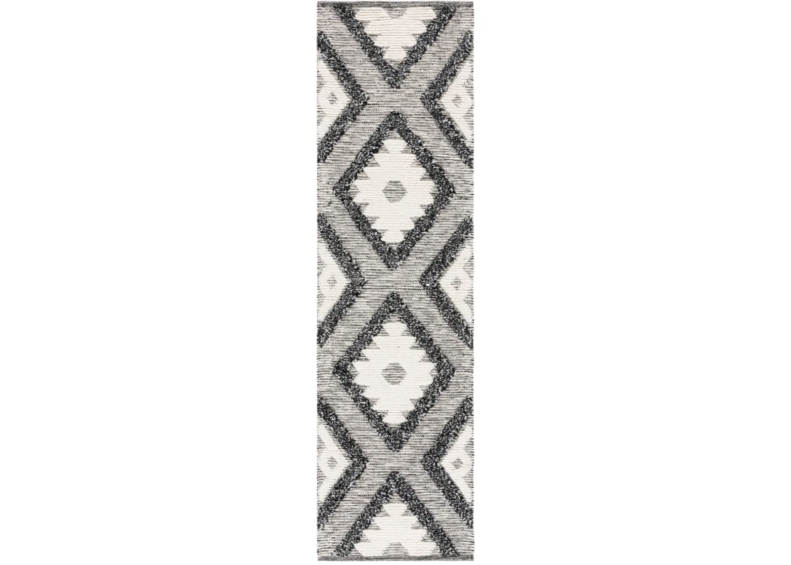 NATURA 203 BLACK  2'-3' x 8' Runner Rug