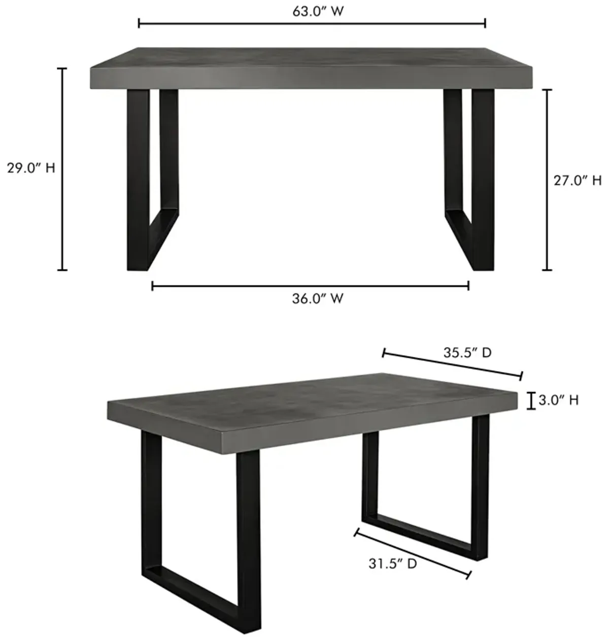 JEDRIK OUTDOOR DINING TABLE SMALL