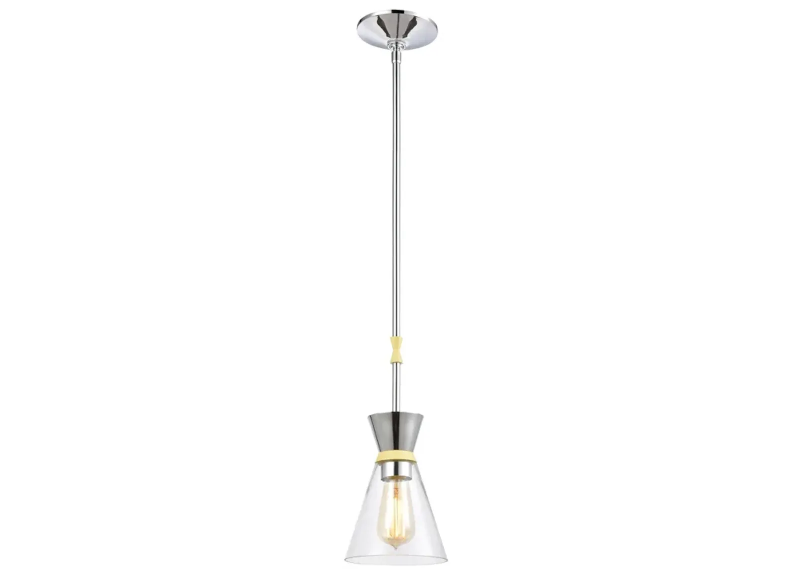 Modley 6" Wide 1-Light Mini Pendant - Polished Chrome