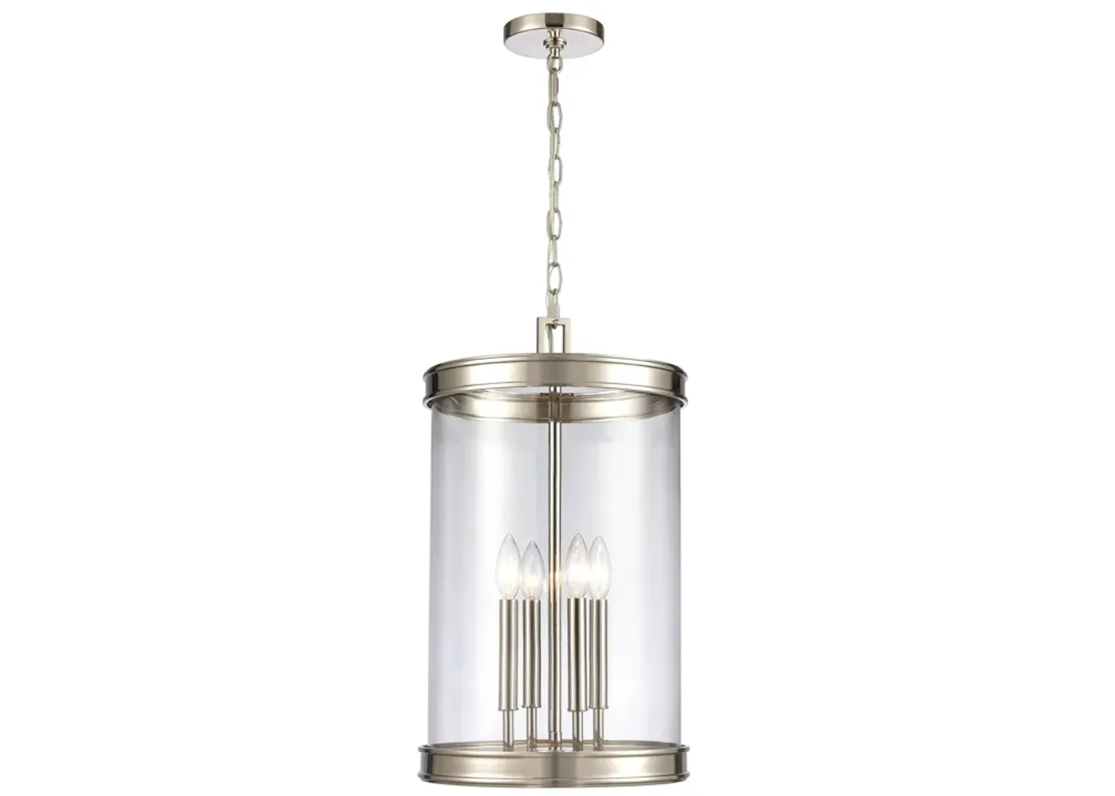 Mendoza 12.75" Wide 4-Light Pendant - Polished Nickel