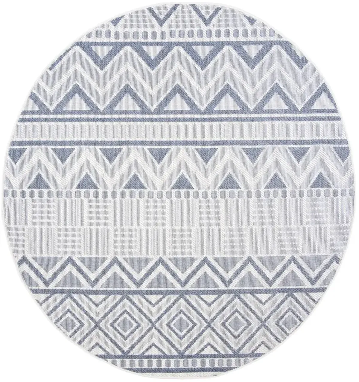 BERMUDA 818 Blue 5'-3' X 5'-3' Round Round Rug