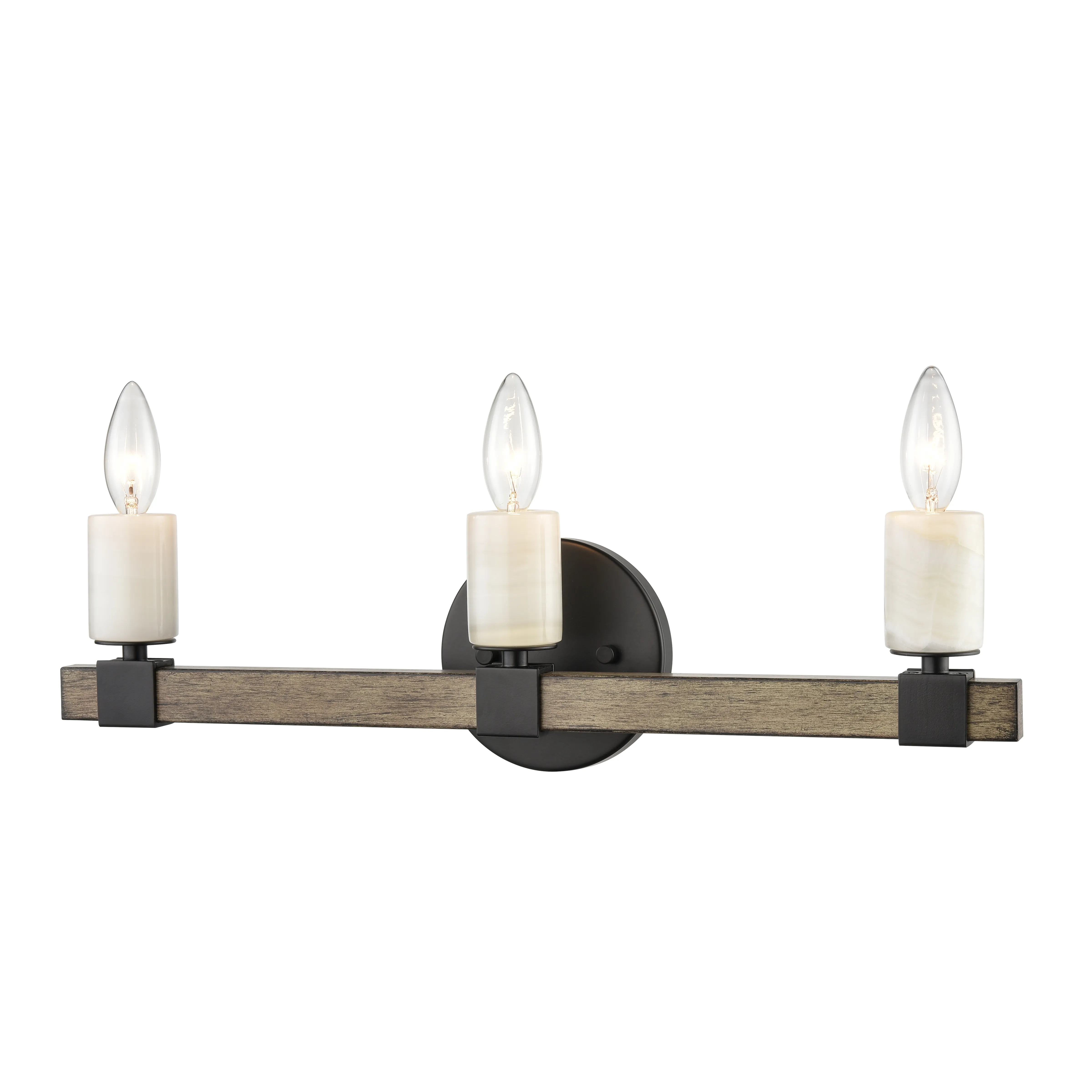 Stone Manor 21" Wide 3-Light Vanity Light - Matte Black