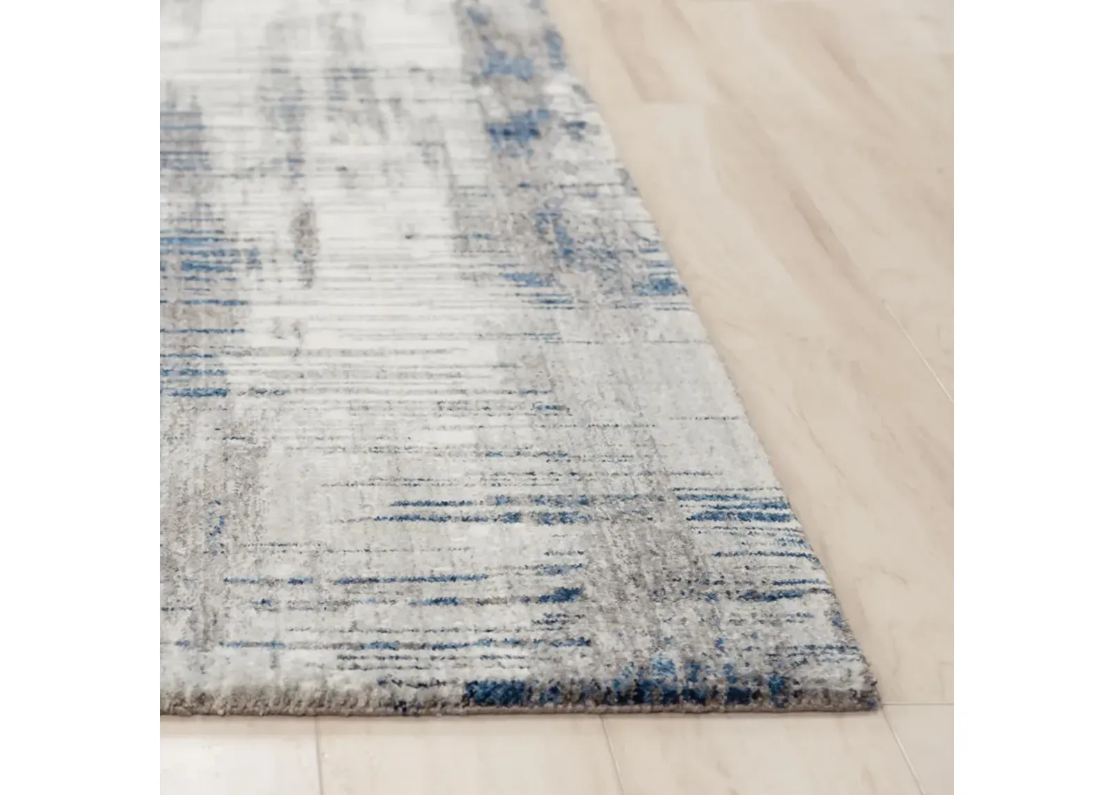 Anatolia Gray Abstract Recycled Polyester 2'6" x 8' Runner Rug