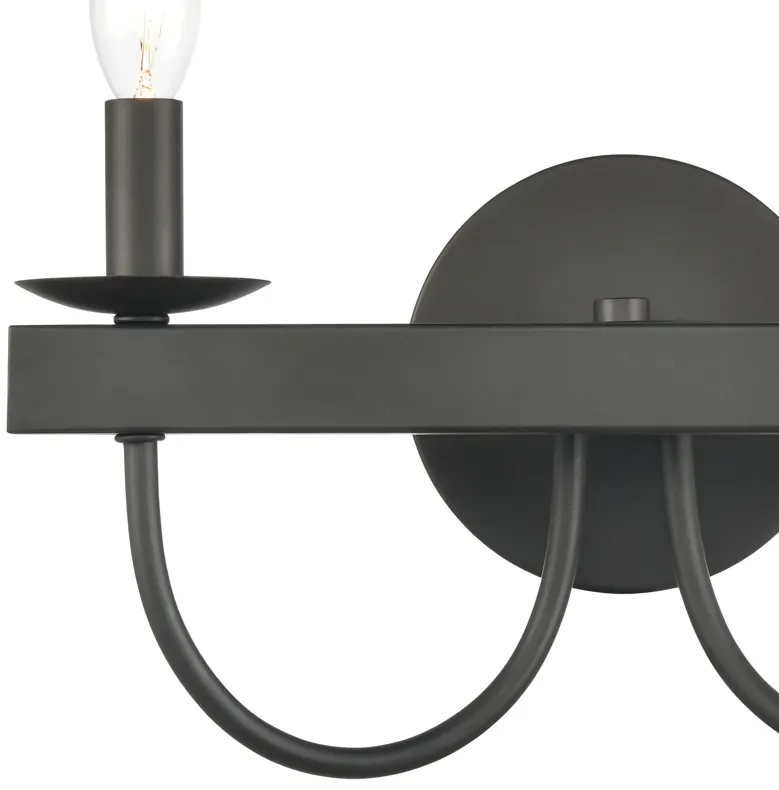 Williamson 14" Wide 2-Light Vanity Light - Black