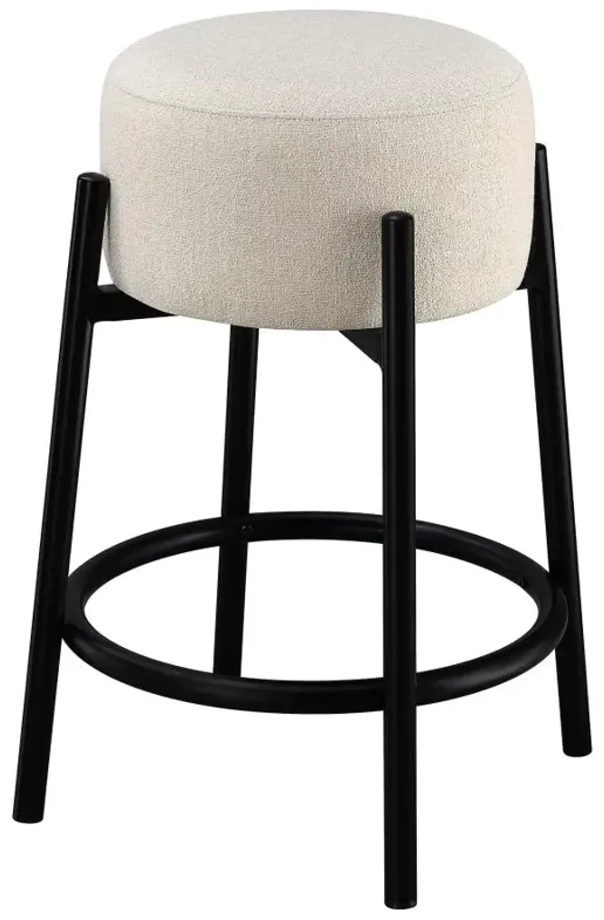 Amble Upholstered Backless Round Stools - Set of 2