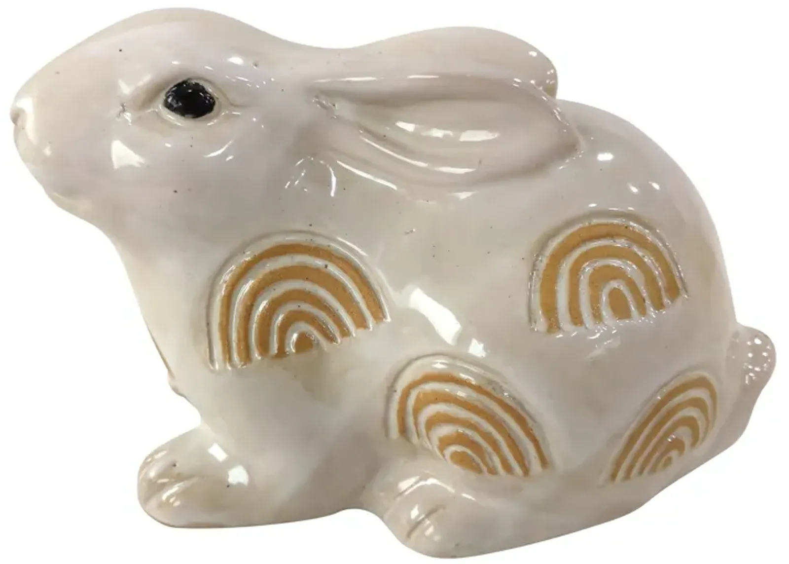 Cer, 5" Bunny With Arch Design, Ivory