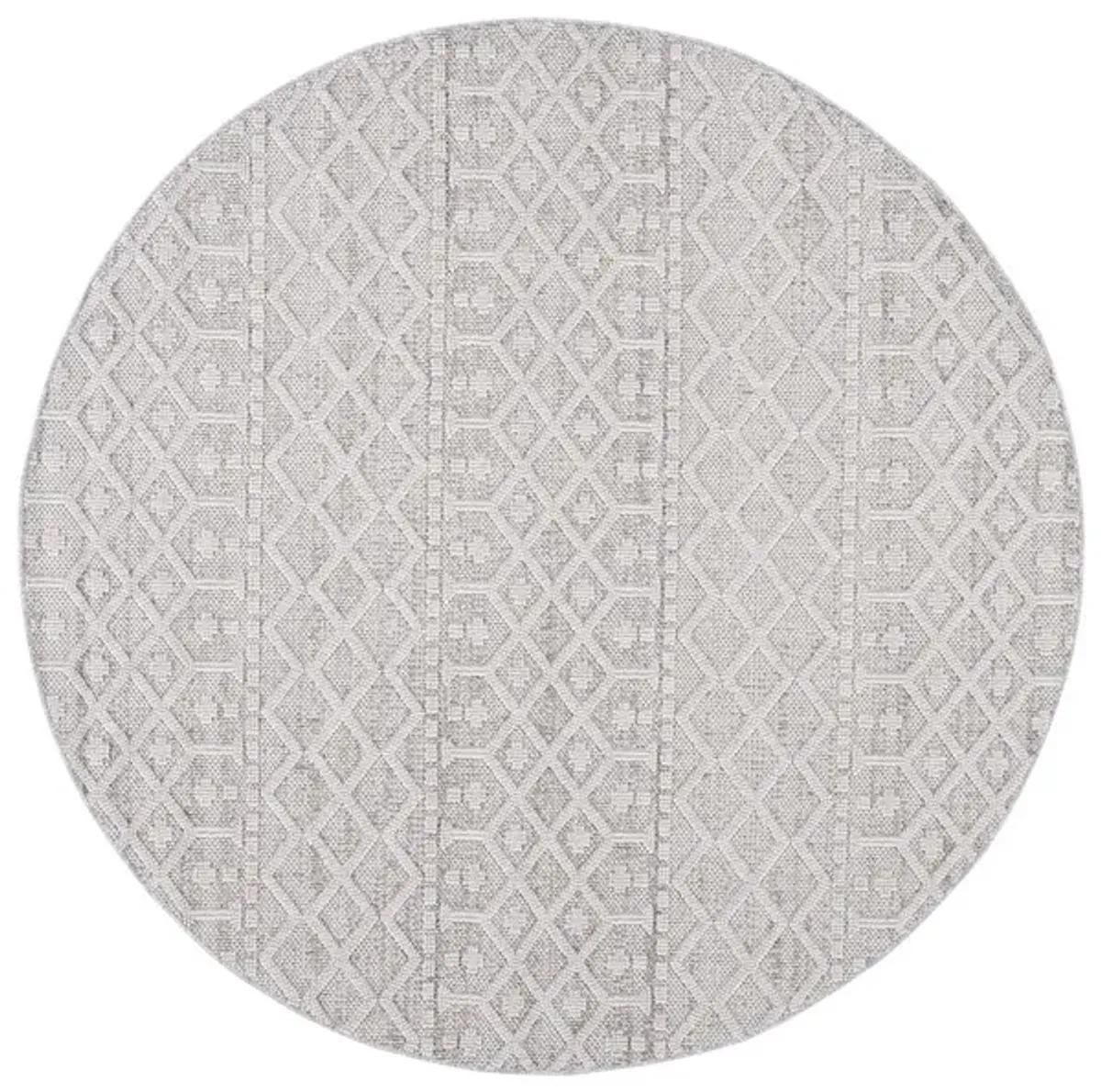 GLOBAL 402 Grey  6'-7' X 6'-7' Round Round Rug