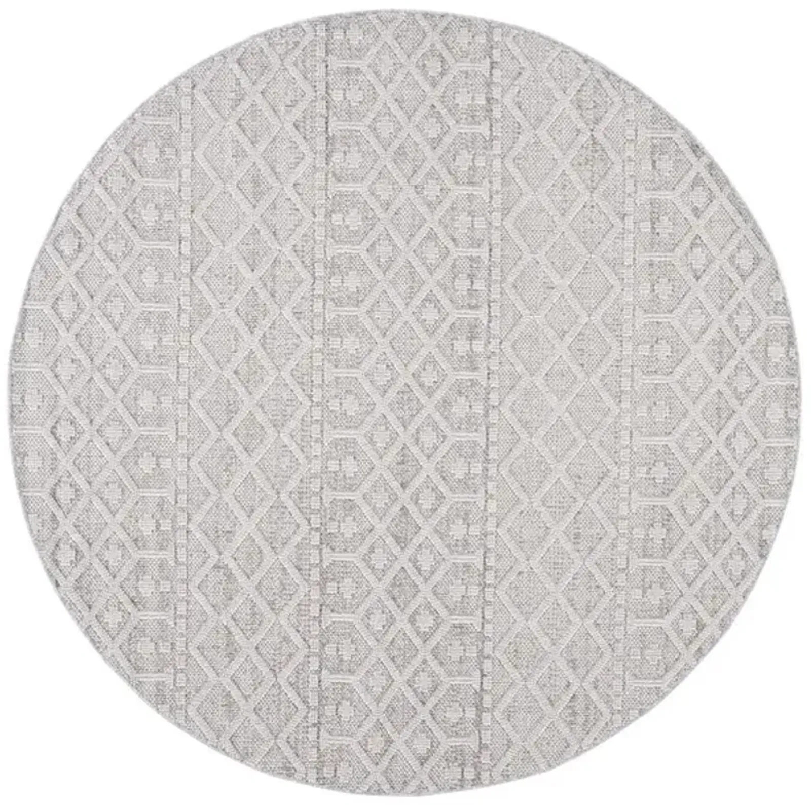 GLOBAL 402 Grey  6'-7' X 6'-7' Round Round Rug