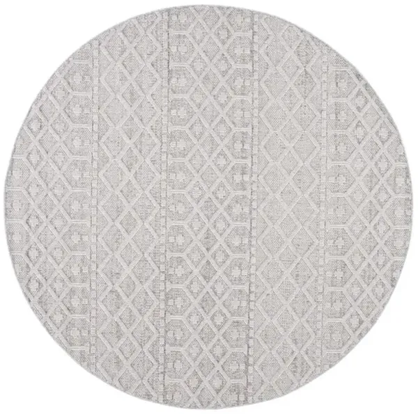 GLOBAL 402 Grey  6'-7' X 6'-7' Round Round Rug
