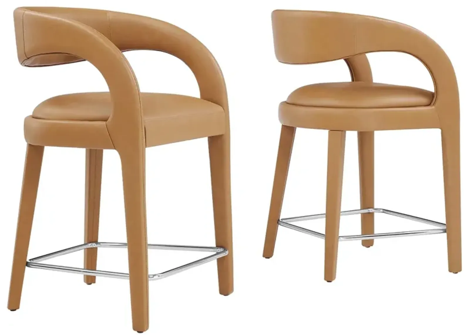 Pinnacle Vegan Leather Counter Stool - Set of 2