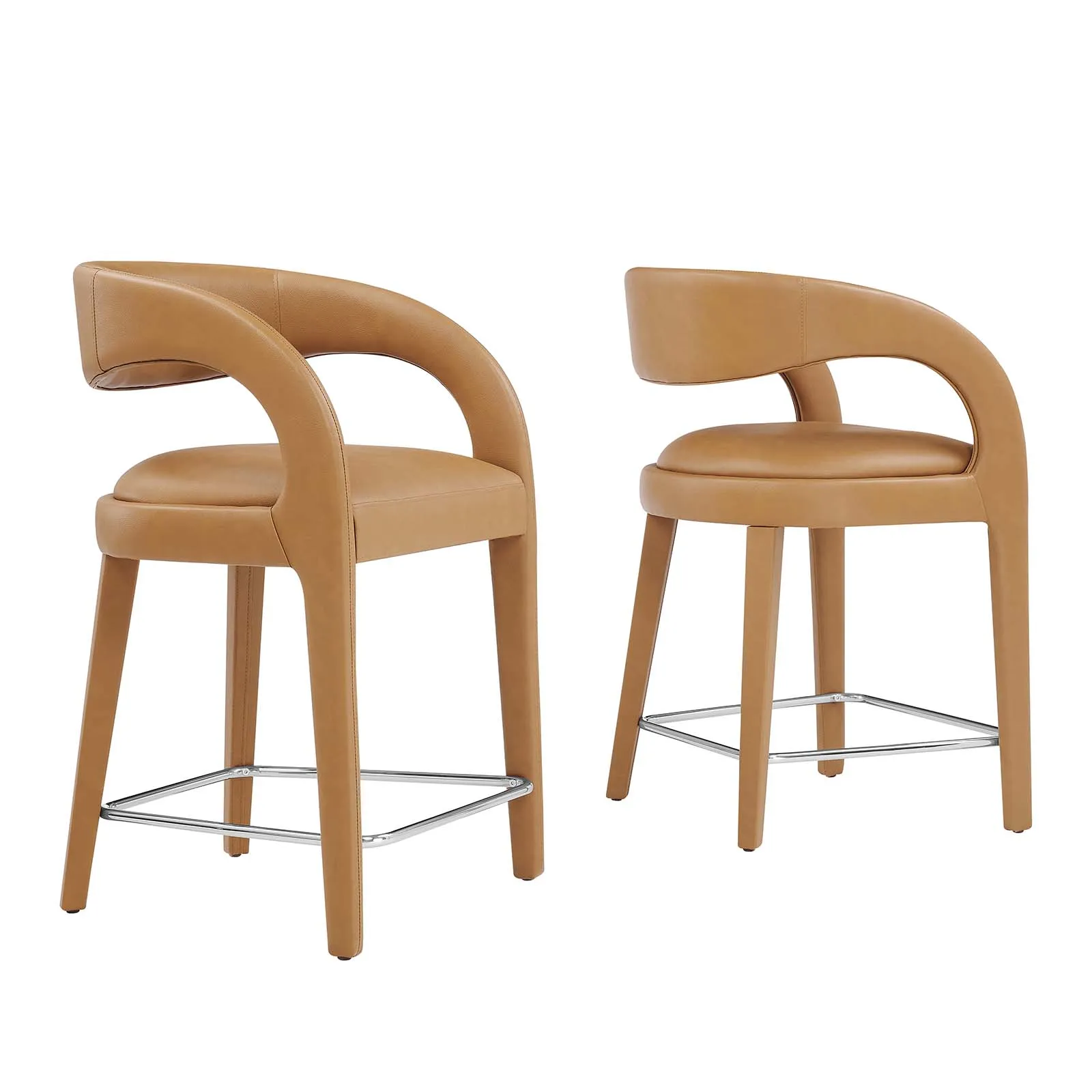 Pinnacle Vegan Leather Counter Stool - Set of 2