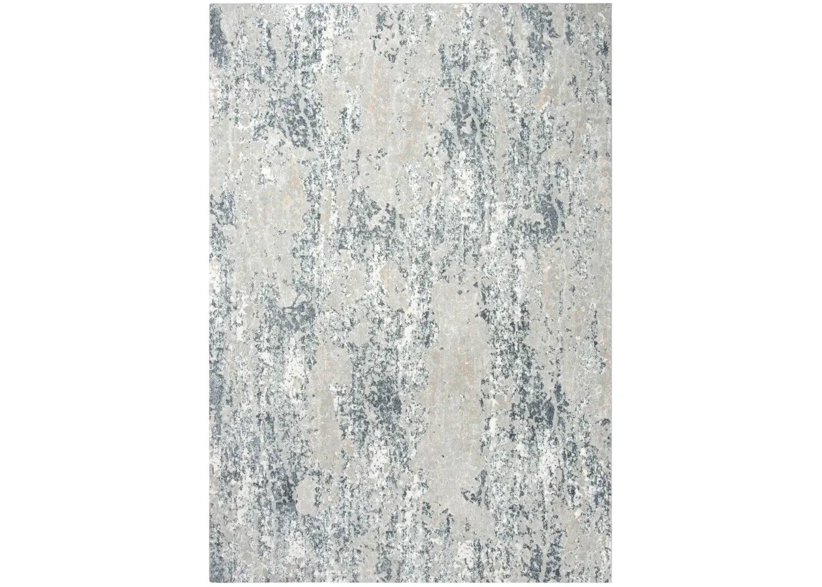 Chelsea Cream/Gray Abstract Polyester 3'11" x 5'6" Rectangle Rug