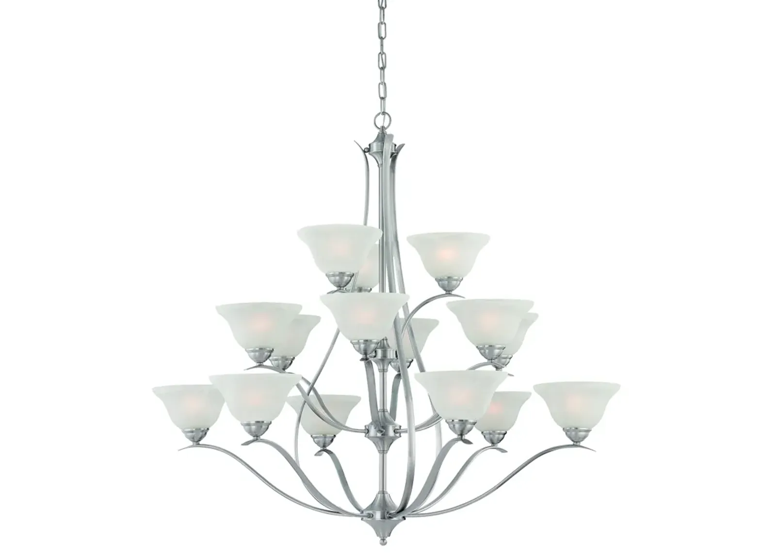 Prestige 48" Wide 15-Light Chandelier - Brushed Nickel