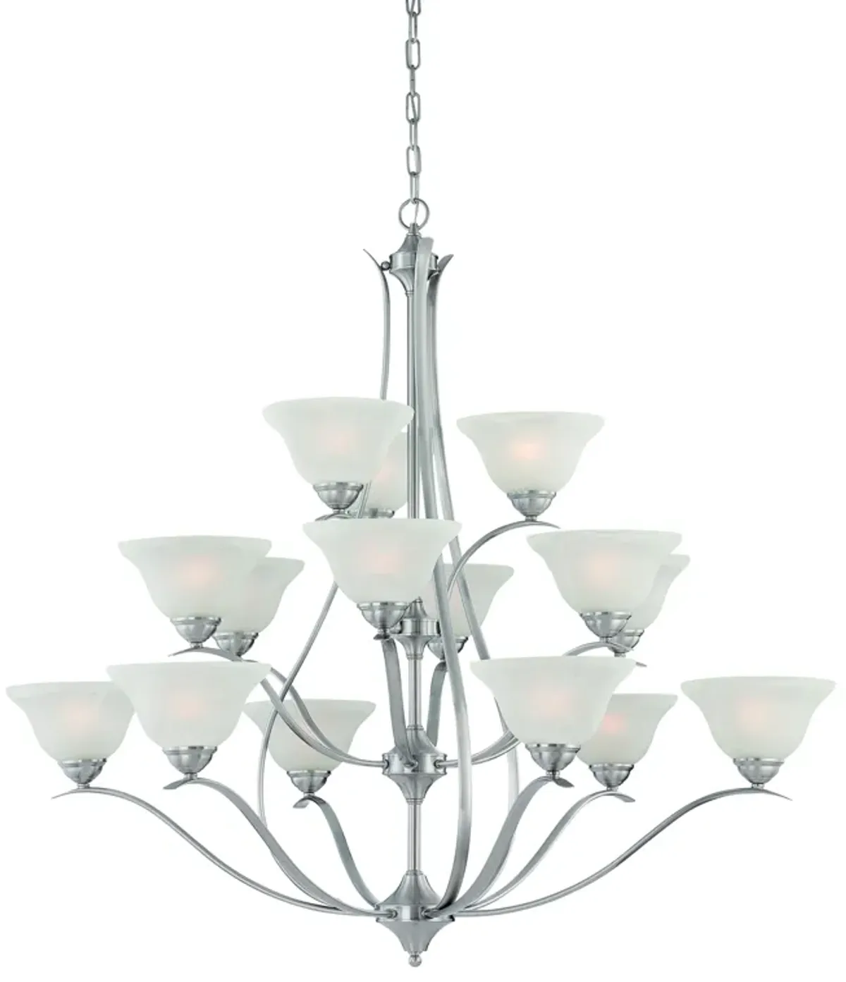 Prestige 48" Wide 15-Light Chandelier - Brushed Nickel