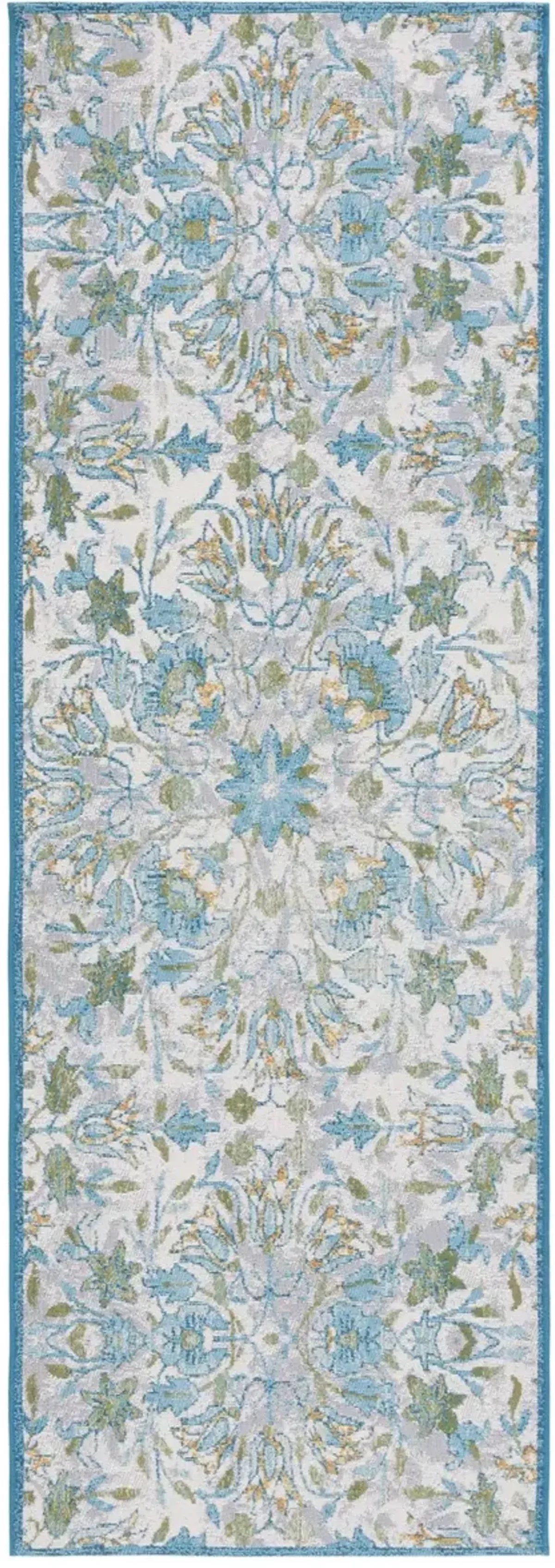 BARBADOS 513 Blue 2'-8' X 8' Runner Rug