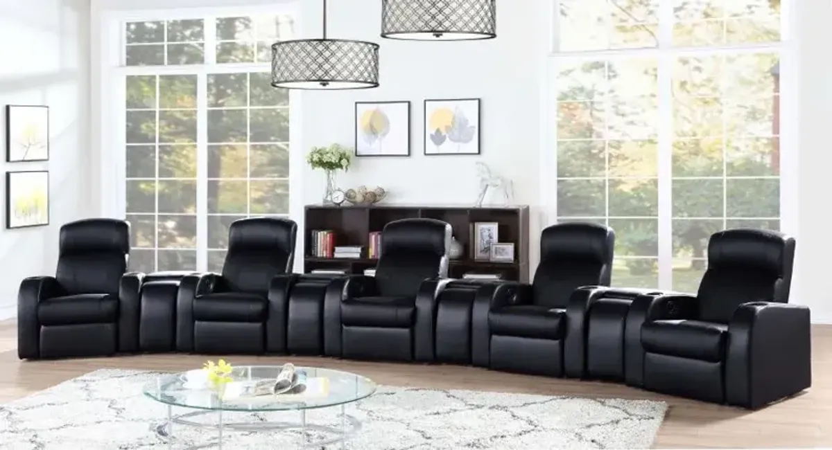 Cyrus Home Theater Upholstered Recliner Black