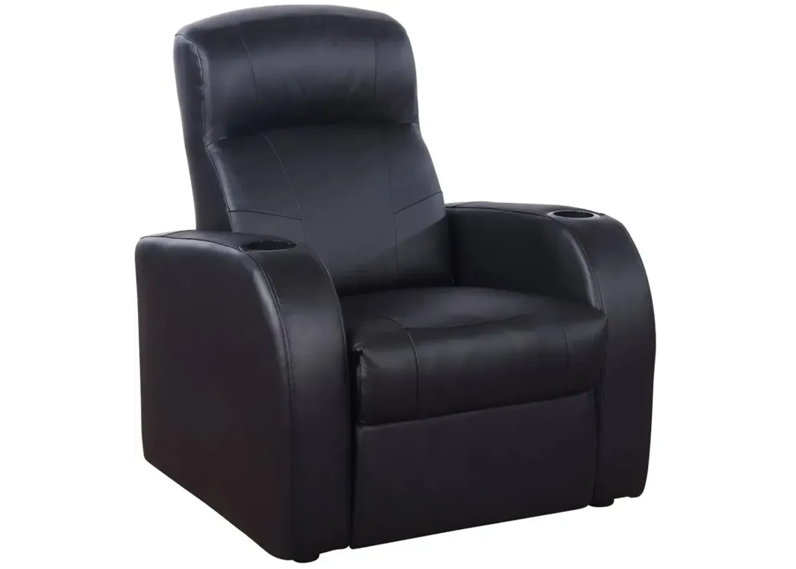 Cyrus Home Theater Upholstered Recliner Black