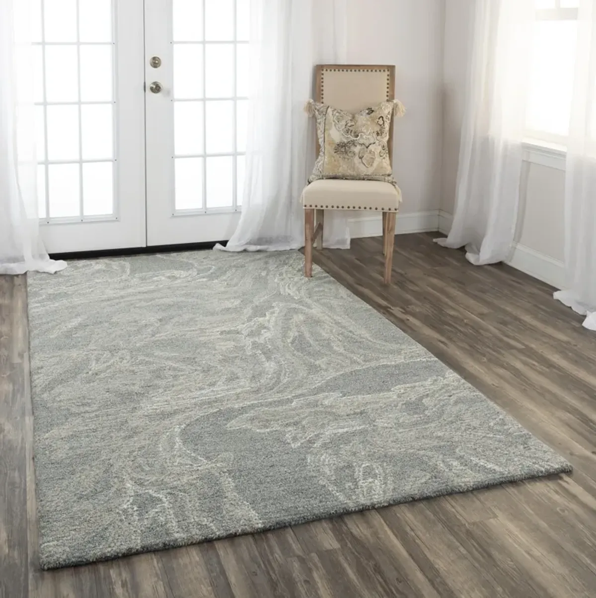 Harmony Gray  Wool 8'9" x 11'9" Rectangle Rug