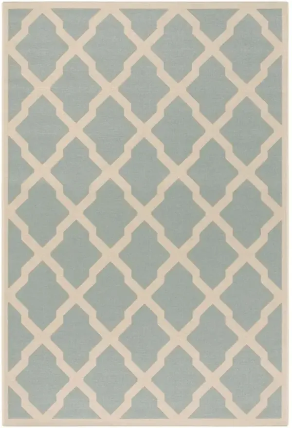 LINDEN 122 Collection LND122K-9 Aqua / Cream 9' X 12'