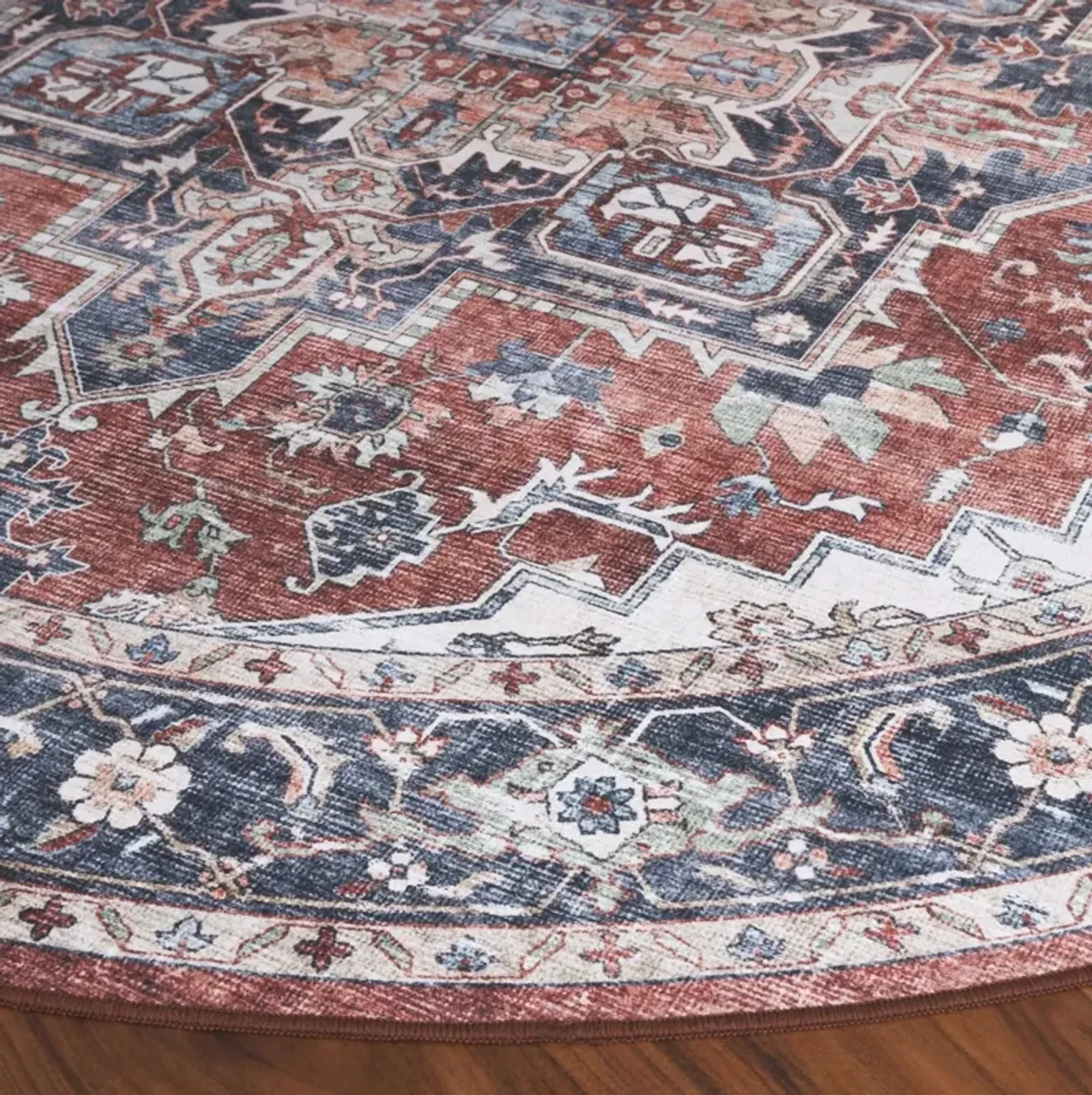 ARIZONA 523 BROWN  6' x 6' Round Round Rug