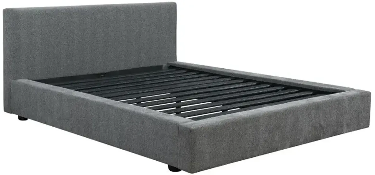 Gregory Upholstered Platform Bed Graphite