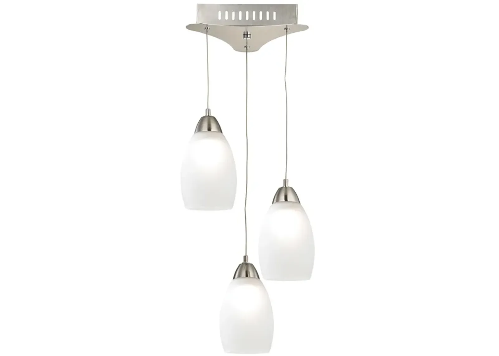 Buro 9" Wide 3-Light Mini Pendant - Satin Nickel