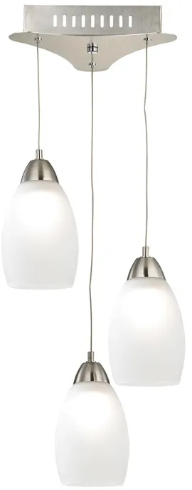 Buro 9" Wide 3-Light Mini Pendant - Satin Nickel