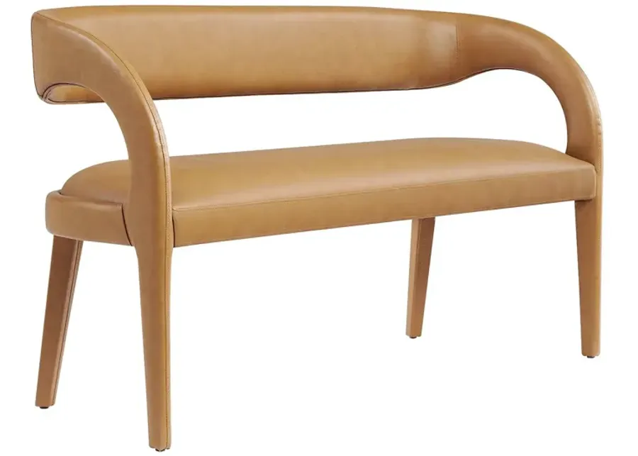 Pinnacle Vegan Leather Accent Bench