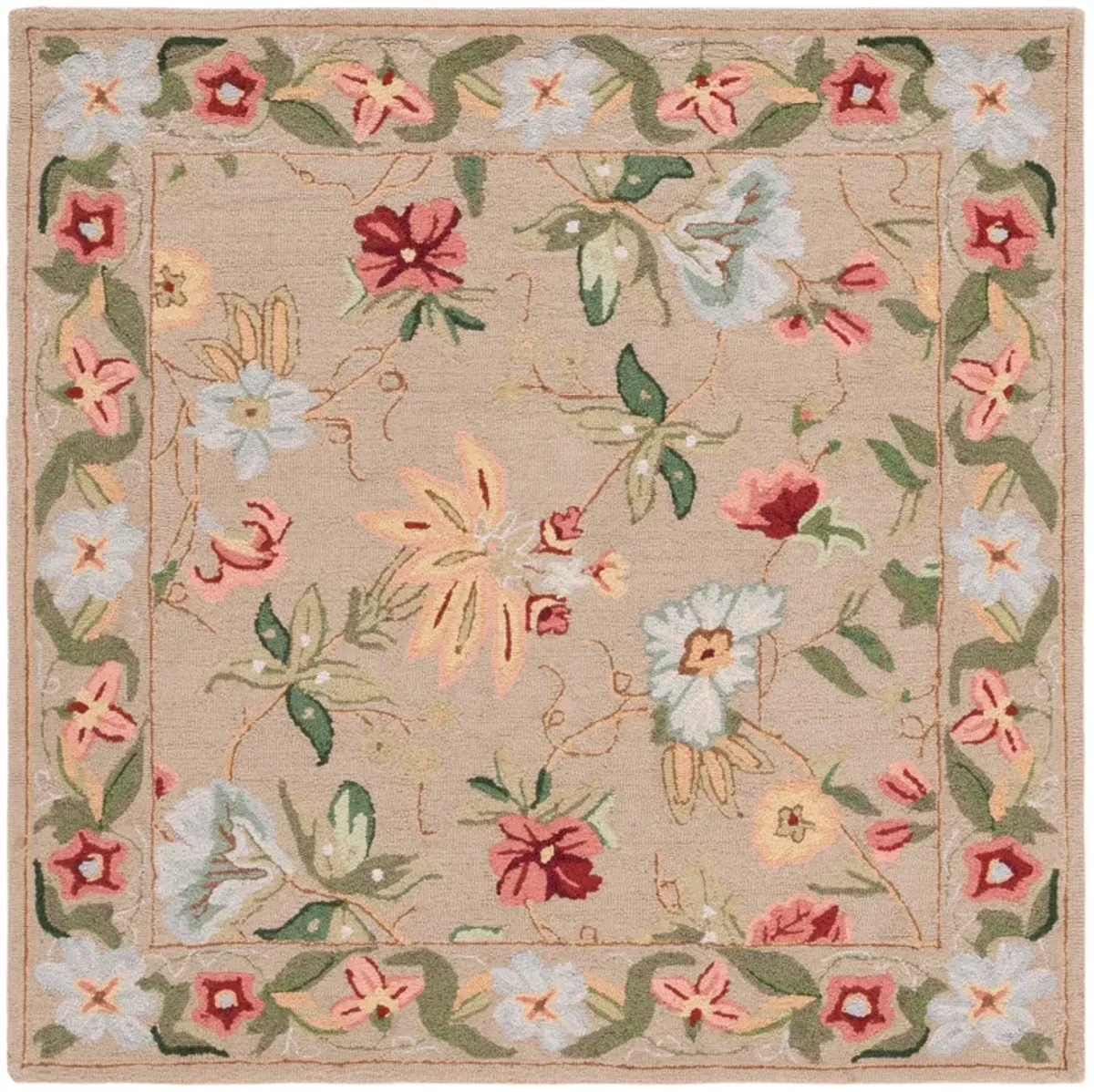 CHELSEA Hand Hooked 7' x 7' Square area rug