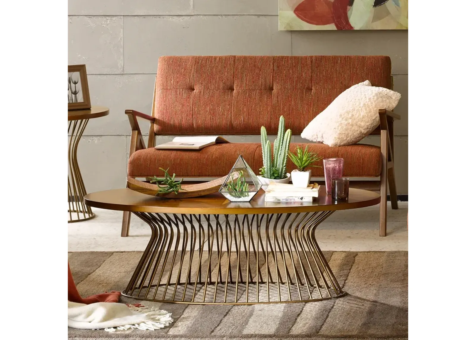 INK+IVY Mercer Bronze Coffee Table