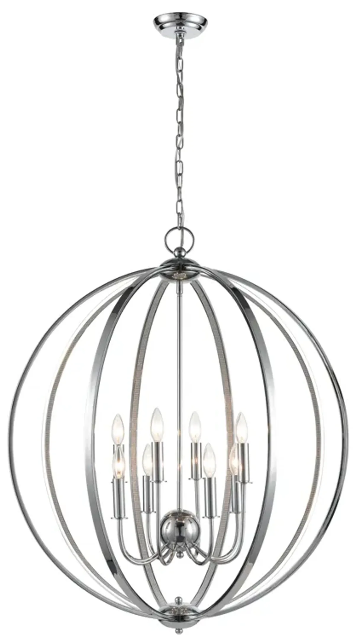 Venue 32" Wide 8-Light Pendant - Chrome