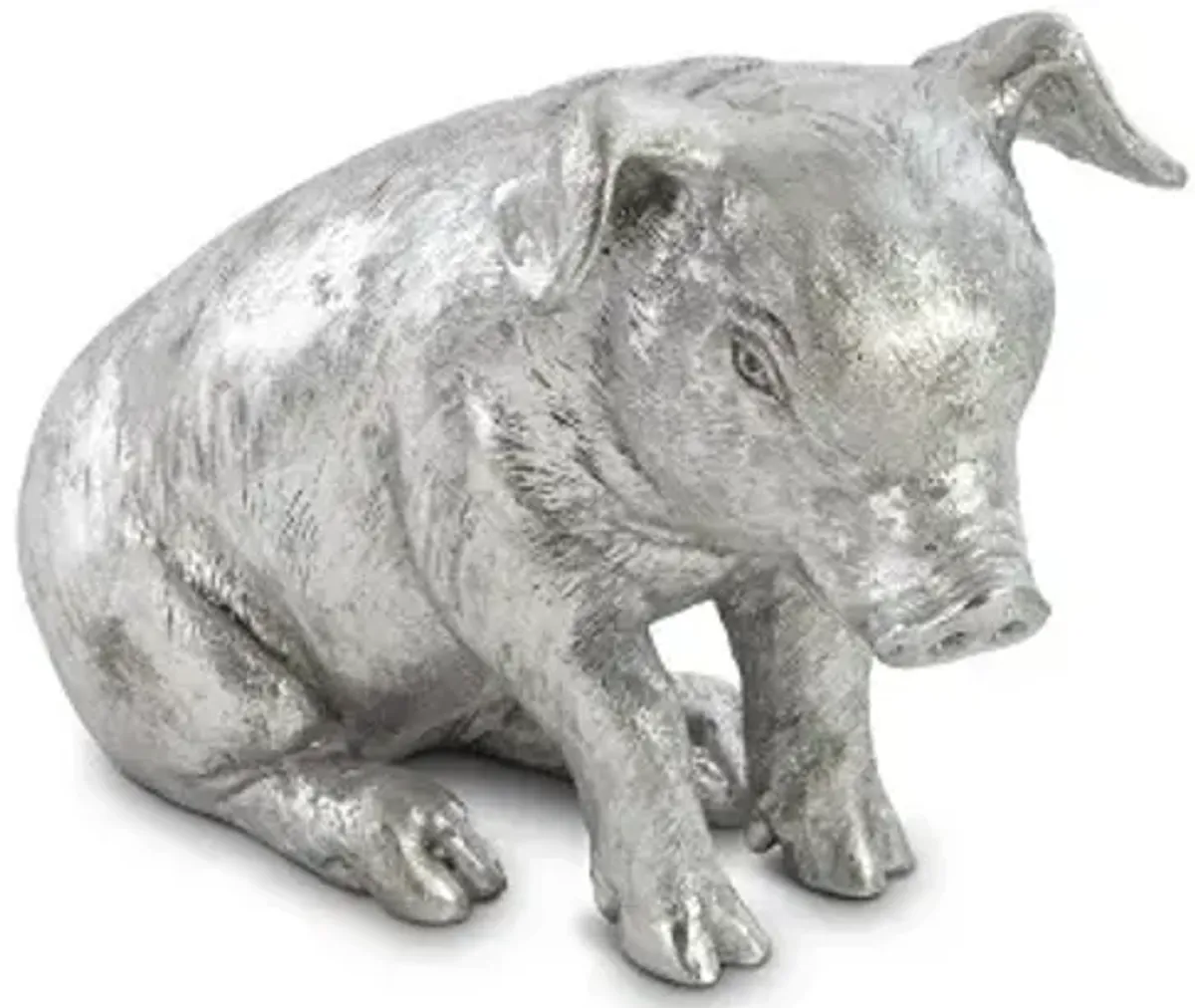 sitting piglet, silver leaf