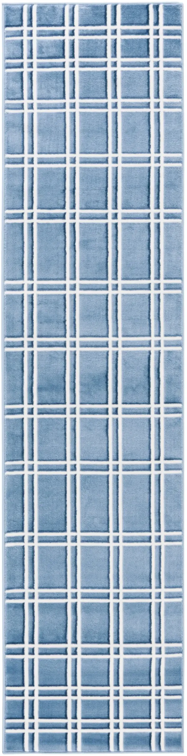 GROOVE 106 BLUE  2'-3' x 8' Runner Rug