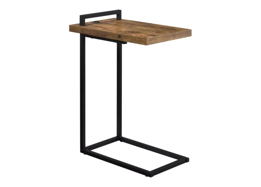 Maxwell C-shaped Accent Table with USB Charging Port