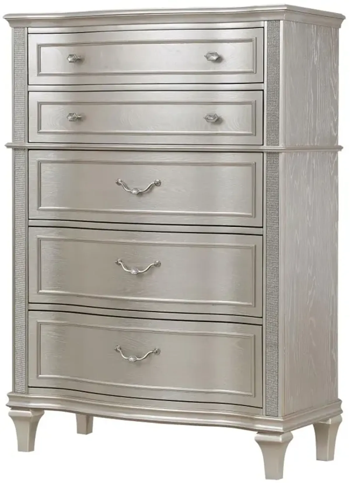 Evangeline 6-drawer Chest Silver Oak