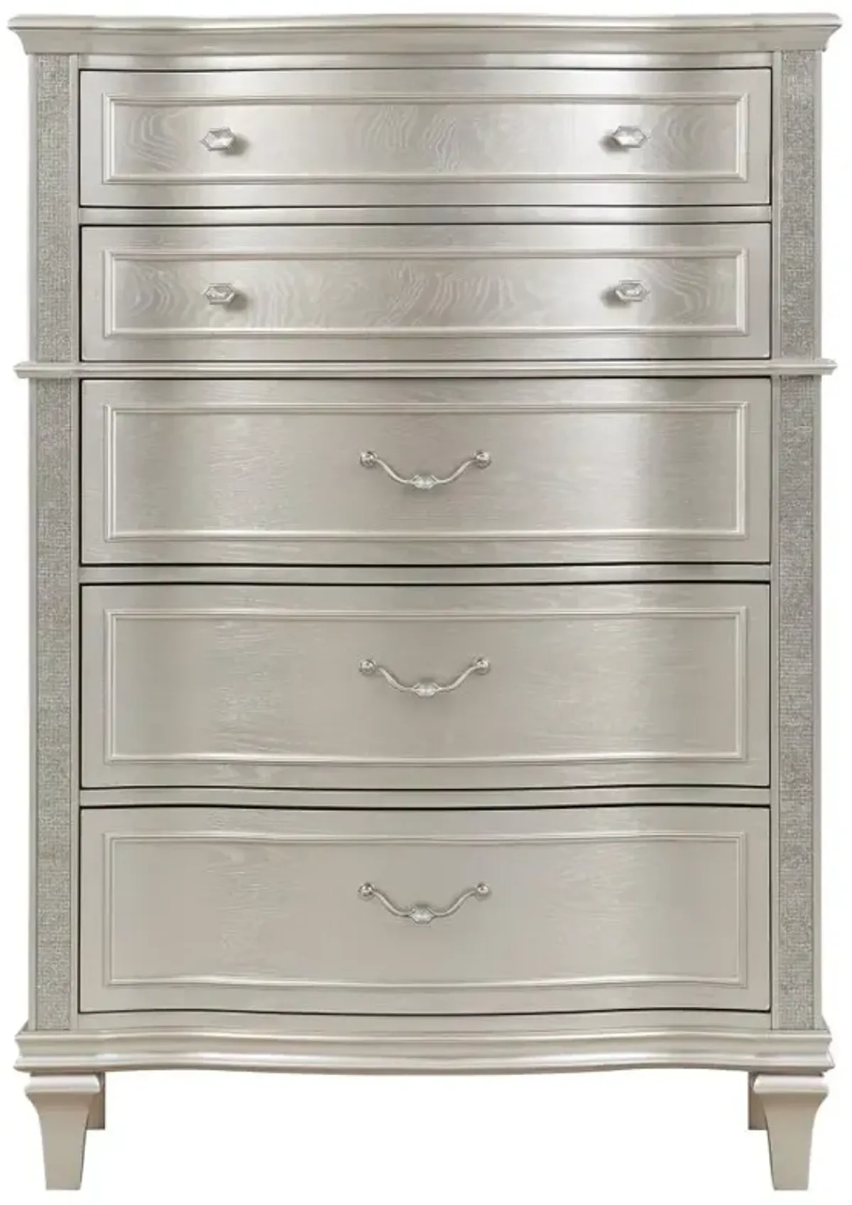 Evangeline 6-drawer Chest Silver Oak